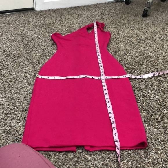 Cushnie One Shoulder Dress Size 2 Magenta Pink Twist Strap Cutout Sheath - Picture 8 of 8